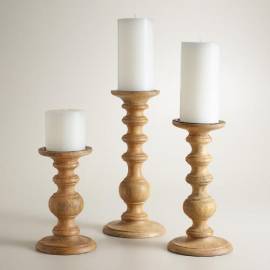 WOODEN CANDLE HOLDER ( WC-005 )